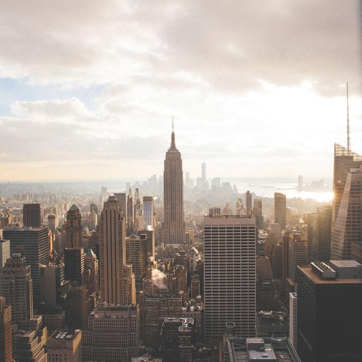 City skyline in Madrid, Spain